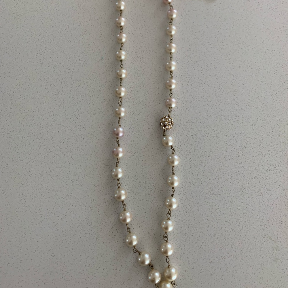 Stella and dot long pearl necklace